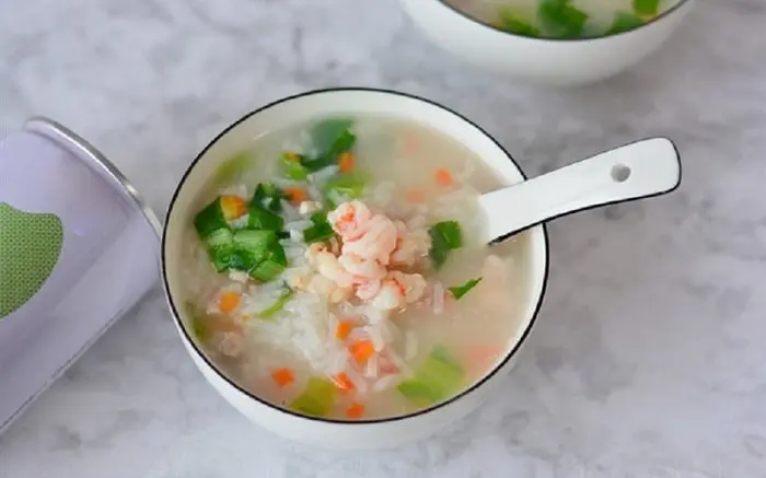 Hình ảnh món cháo tôm dành cho người niềng răng