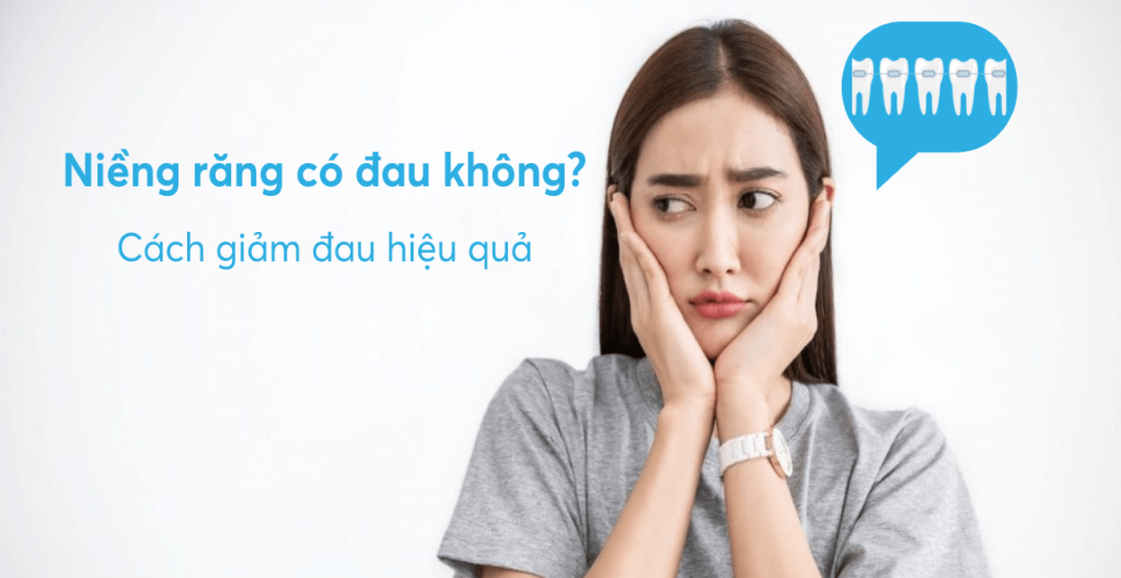 Cô gái trải qua cảm giác đau khi mang niềng răng